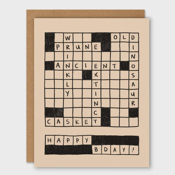sleeve card crossword BADGER & BURKE