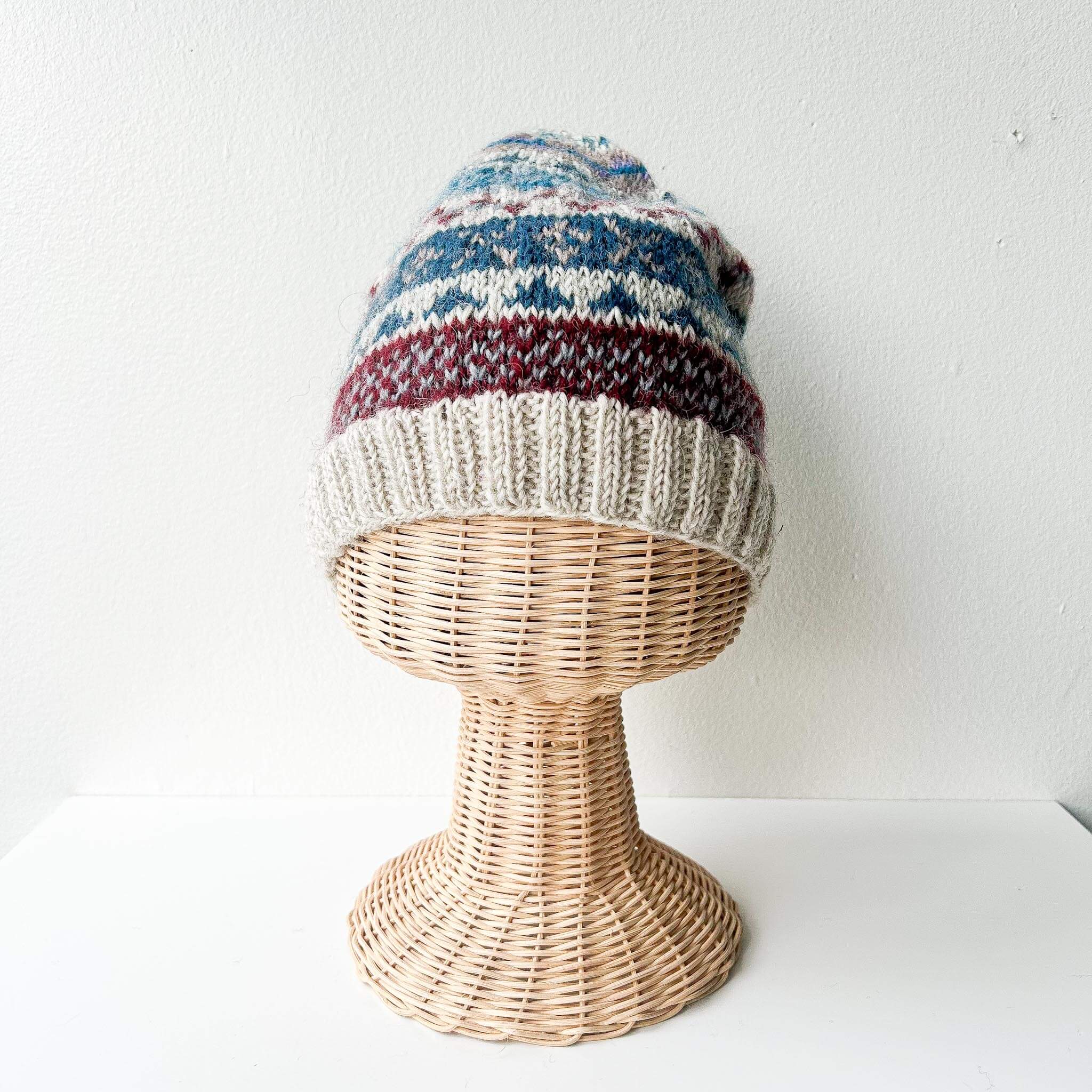 Handmade New Open‎ Weave Fishnet Aunt Lynda\'s Ocean Cotton Knit Beanie- XS/S OMU beanie – OCEAN ME UP main image 2