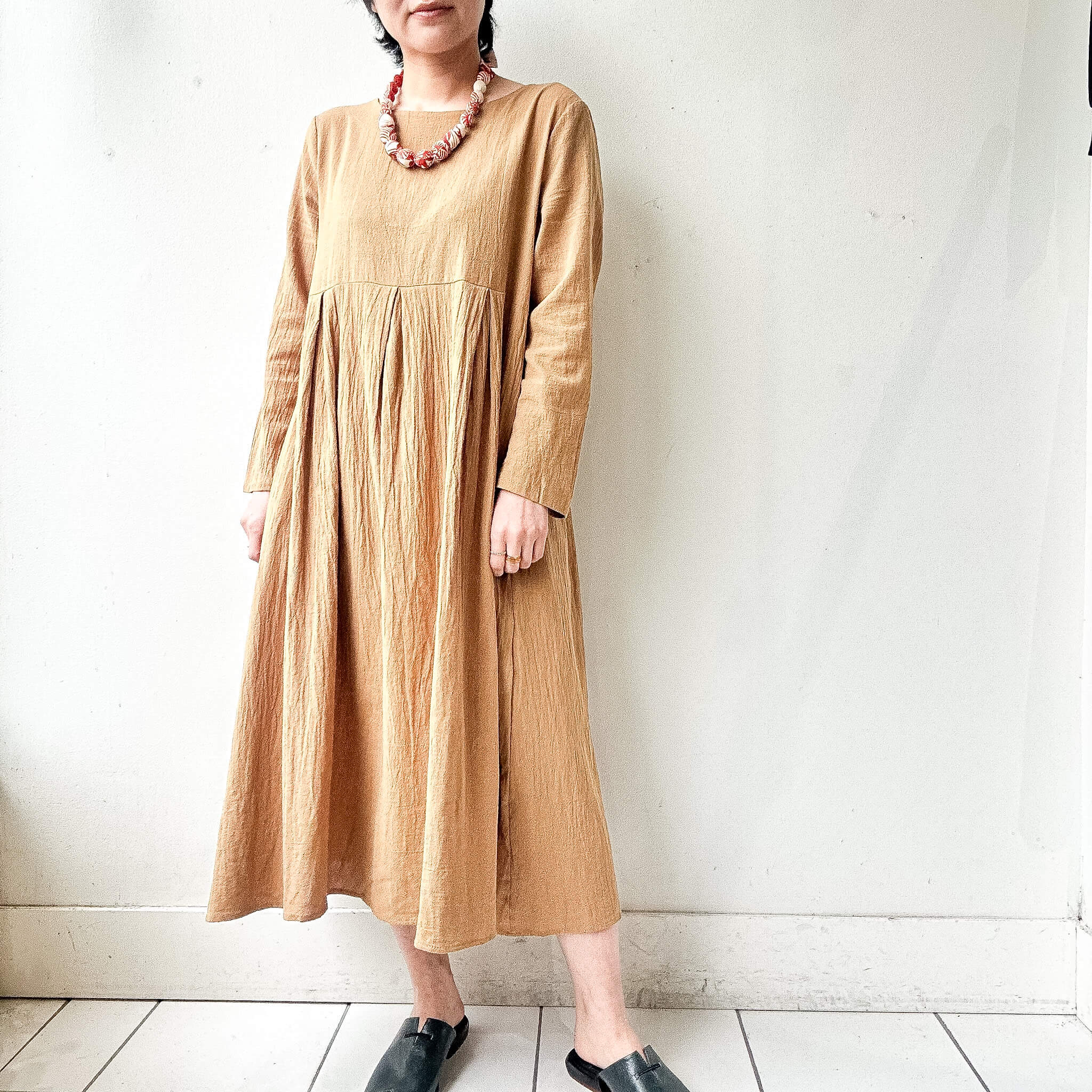 garden | Cotton A-Line Pleated Maxi Dress branches & knots garden | Cotton A-Line Pleated Maxi Dress branches & knots