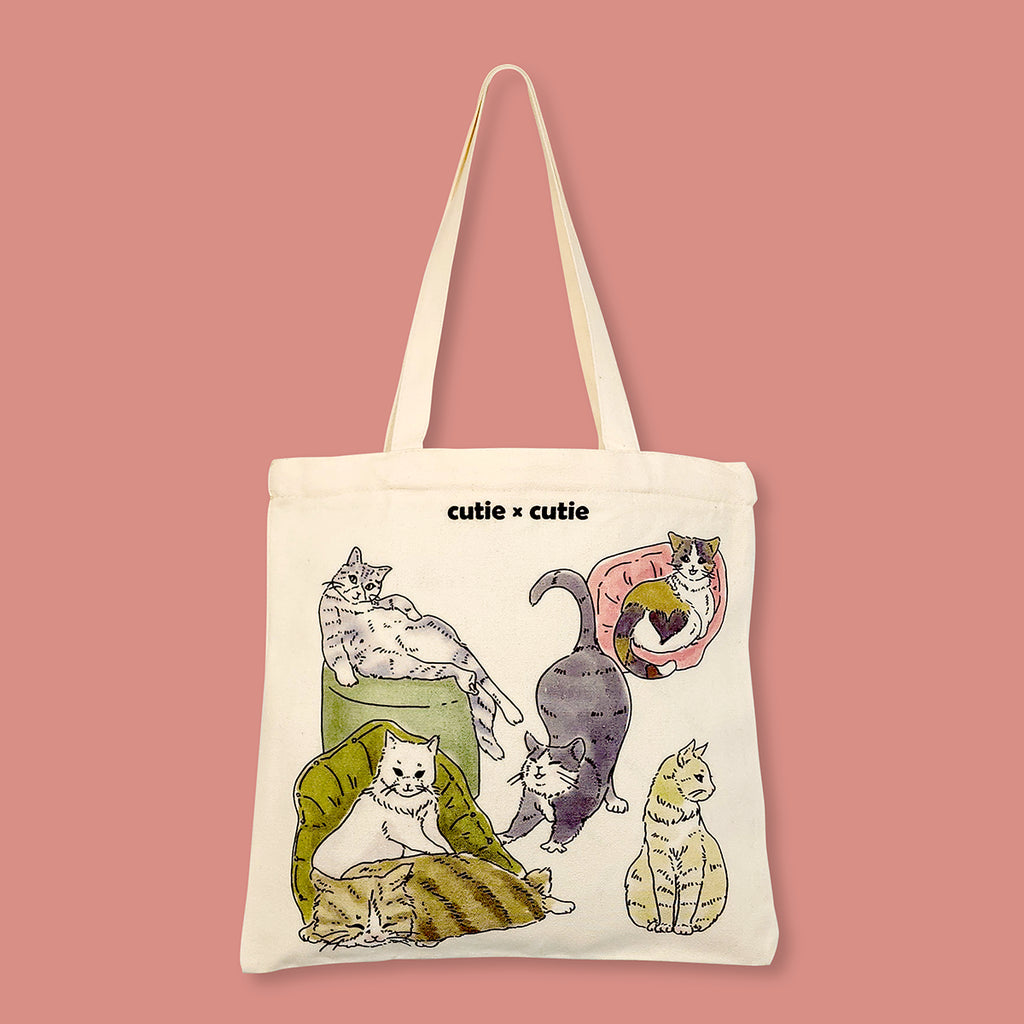 Yurie's | Cats on Couches - Cotton Bag – branches & knots