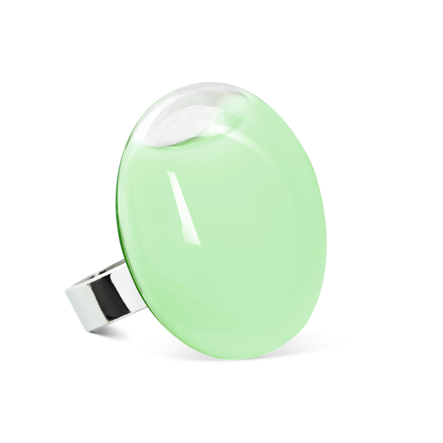 PYLONES GLASS RING MEDIUM / GALET / MILK – branches & knots